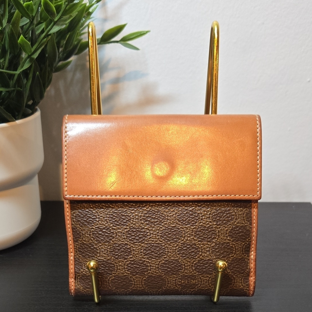 VINTAGE CELINE MACADAM COMPACT WALLET